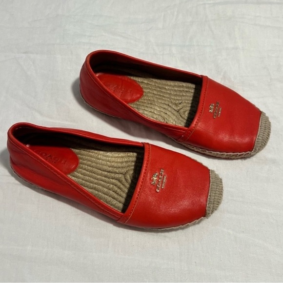 Coach Genuine Leather Rhodelle Espadrille Flat Loafers Slip-On Shoes Size US 6 - Picture 10 of 10